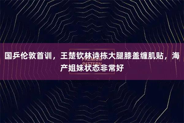 国乒伦敦首训，王楚钦林诗栋大腿膝盖缠肌贴，海产姐妹状态非常好