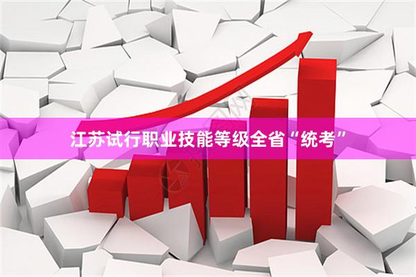 江苏试行职业技能等级全省“统考”