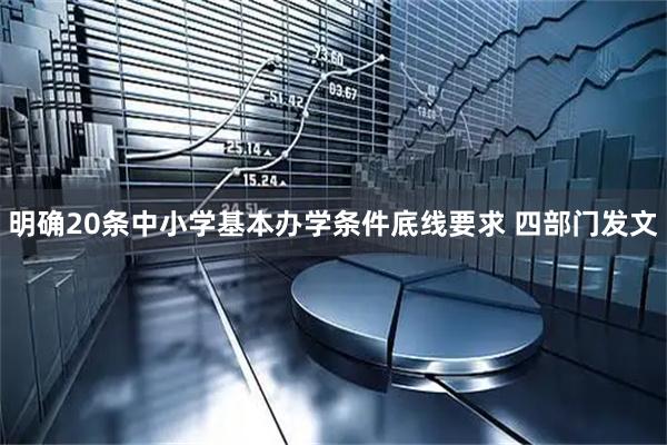 明确20条中小学基本办学条件底线要求 四部门发文