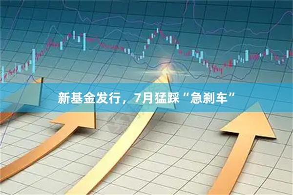 新基金发行，7月猛踩“急刹车”